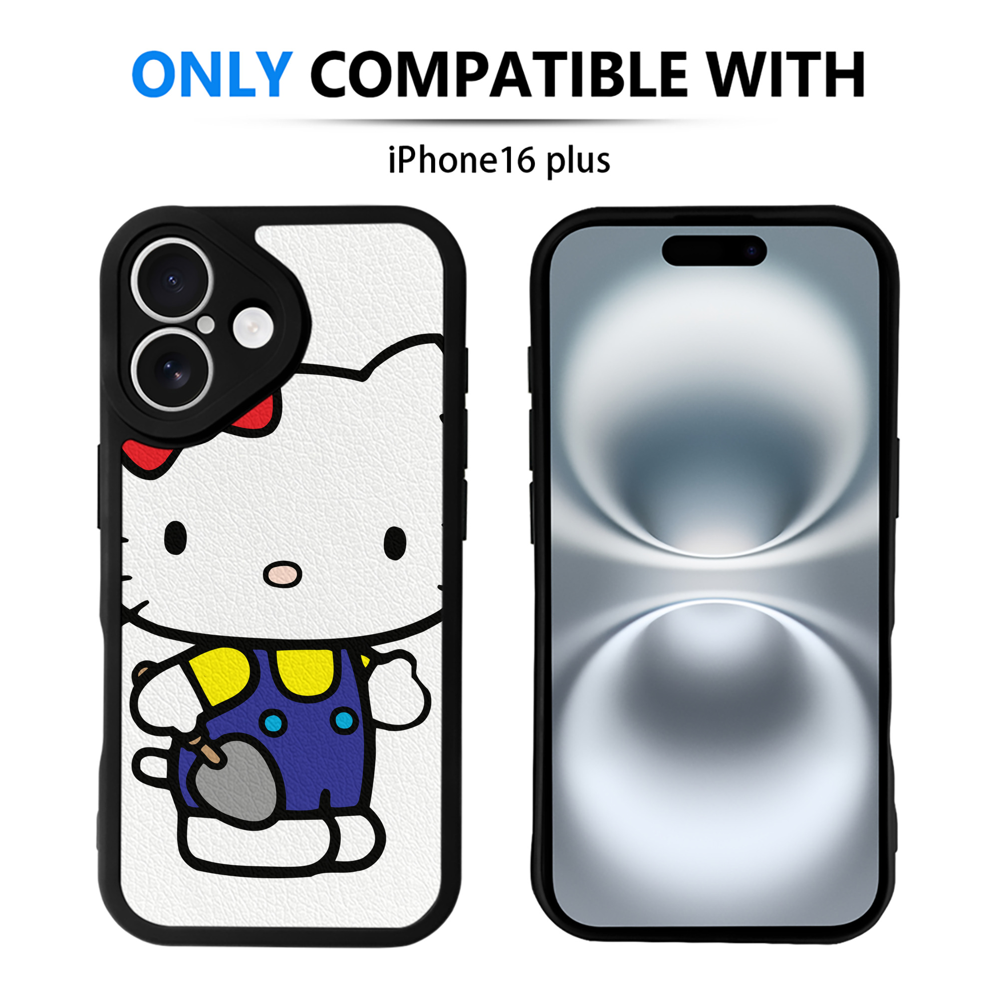 （画像用） Hello Kitty ハローキティ 【iPhone 16シリーズ対応】シリコンスマホケース（レザー調） 材質：シリコン